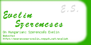 evelin szerencses business card