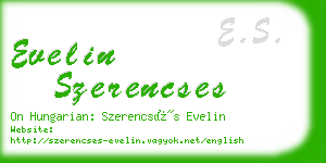 evelin szerencses business card